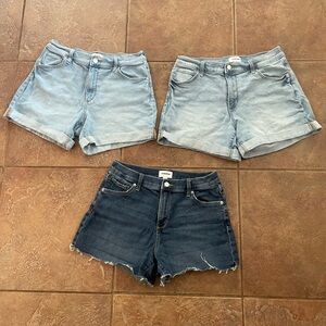 Bundle of Three Sonoma Denim Women's Shorts - Light and Dark Blue